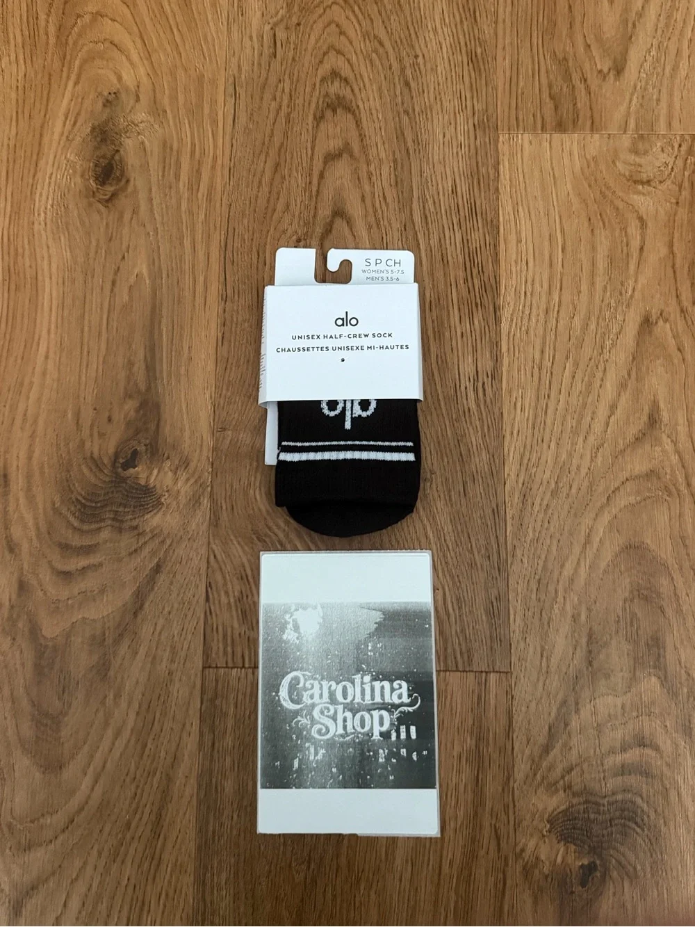 ALO Yoga Black and White Unisex Crew Socks